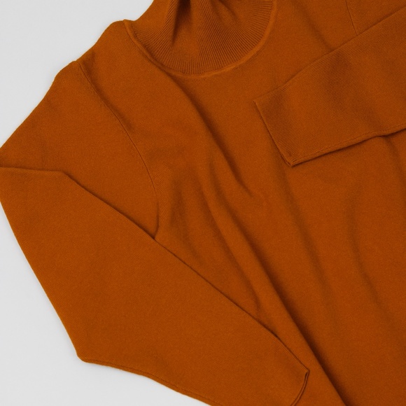 NWT ALC Spice Brown Wide Sleeve Turtleneck - Picture 8 of 10